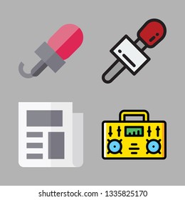 news vector icon set