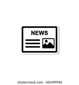 news - vector icon with shadow