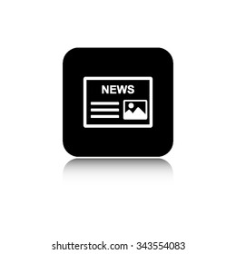 news - vector icon  with shadow