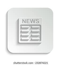 news - vector icon with shadow on a grey button