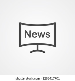 News vector icon sign symbol