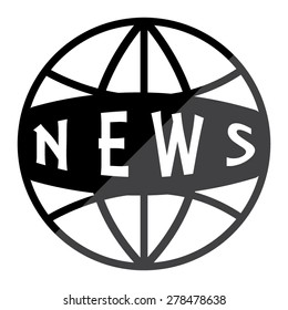 News vector icon. World globe symbol.