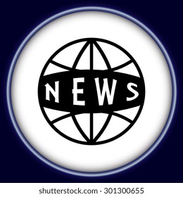 News vector icon. World globe symbol