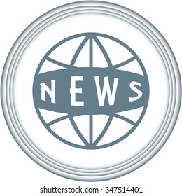 News vector icon. World globe symbol