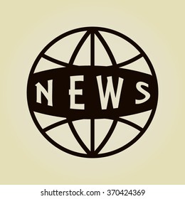News vector icon. World globe symbol