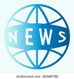 News vector icon. World globe symbol