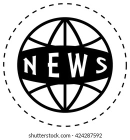 News vector icon. World globe symbol