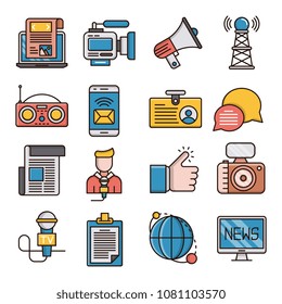 News vector icons