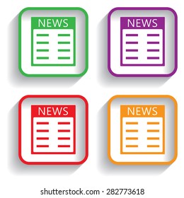 news vector icons
