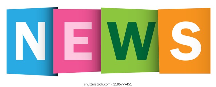 NEWS vector letters banner