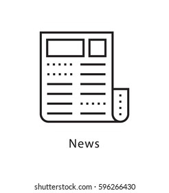 News Vector Line Icon 