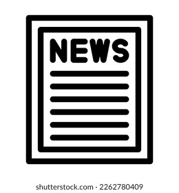 News Vector Line Icon Design