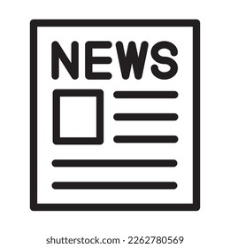 Diseño de iconos de línea de vector de noticias