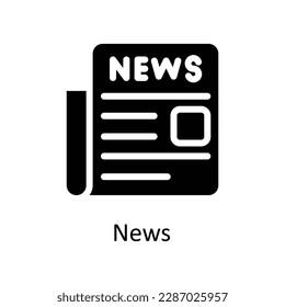 News Vector   Solid Icons. Simple stock illustration stock