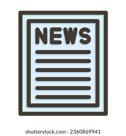 News Vector Thick Line Filled Colors Icon For Personal And Commercial Use.
