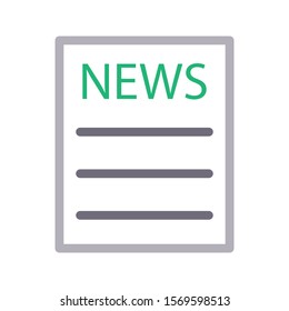 news vector thin line icon 