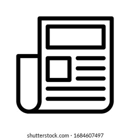 icono de línea delgada vectorial de noticias 
