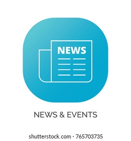 news vector thin line icon