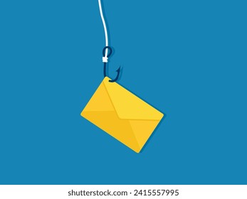 News victim. letter on hook. vector 