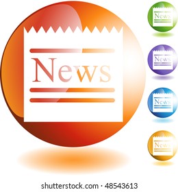 News web button isolated on a background