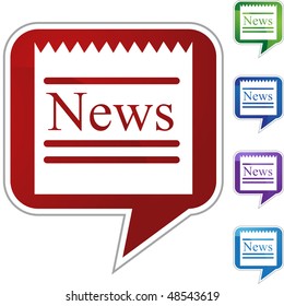 News web button isolated on a background