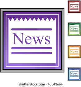 News web button isolated on a background