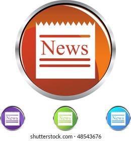 News web button isolated on a background