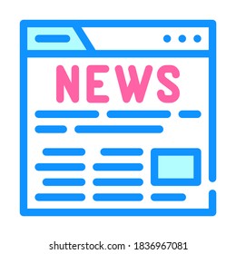 news web site color icon vector. news web site sign. isolated symbol illustration