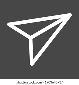 News white colored vector line icon with dark background