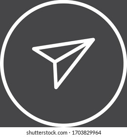 News white colored vector line icon with dark background