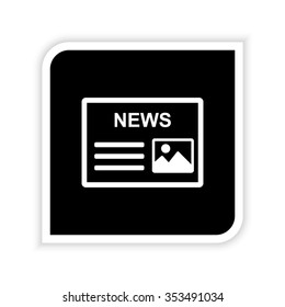 news -  white vector icon