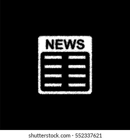 news - white  vector icon