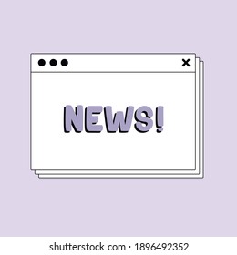 News Window Computer Symbol Icon Post