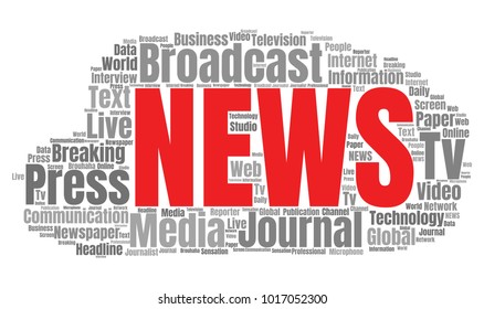 News Word Cloud Breaking News Vector Stock Vector (Royalty Free ...