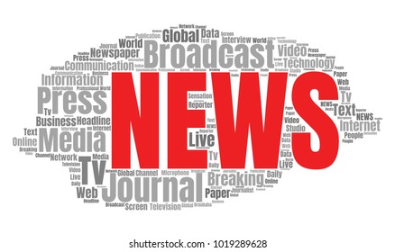 News Word Cloud Breaking News Vector Stock Vector (Royalty Free ...