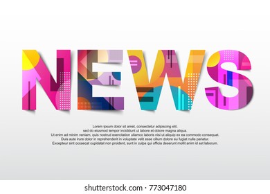 News word creative design Concept . Modern Vector Illustration concept of word news