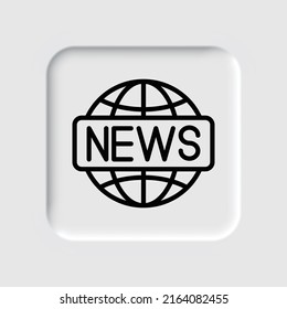 Un simple vector de iconos en el mundo de las noticias. Diseño plano. Diseño de neutralismo.ai