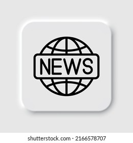 Un simple vector de iconos en el mundo de las noticias. Diseño plano. Diseño de neutralismo.ai
