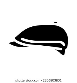 newsboy hat cap glyph icon vector. newsboy hat cap sign. isolated symbol illustration