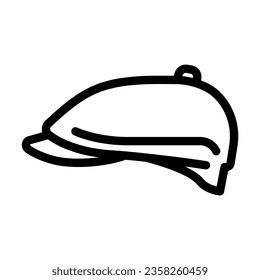 newsboy hat cap line icon vector. newsboy hat cap sign. isolated contour symbol black illustration