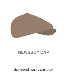 newsboy hat  illustration on transparent background