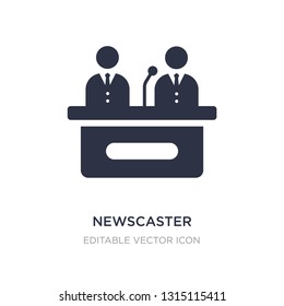 newscaster icon on white background. Simple element illustration from Web concept. newscaster icon symbol design.