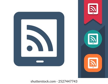 News Feed, News Feed, Ícone RSS. Profissional, ícone pixel perfeito. Formato EPS 10.