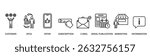 Newsletter banner vector illustration concept with icon of customer, DTCA, offer, subscription, serial publication, 
marketing and information 
