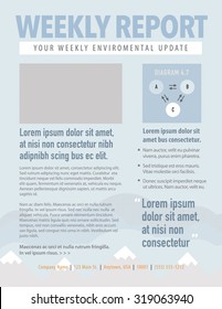 Newsletter with box, quote, diagram, and list