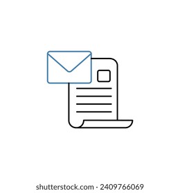 newsletter concept line icon. Simple element illustration. newsletter concept outline symbol design.