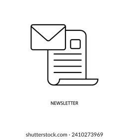 newsletter concept line icon. Simple element illustration. newsletter concept outline symbol design.