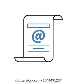 newsletter concept line icon. Simple element illustration. newsletter concept outline symbol design.