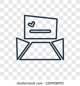 Newsletter concept vector linear icon isolated on transparent background, Newsletter concept transparency concept in outline style