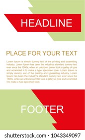 Newsletter corporate vector layout template for business or non-profit organization